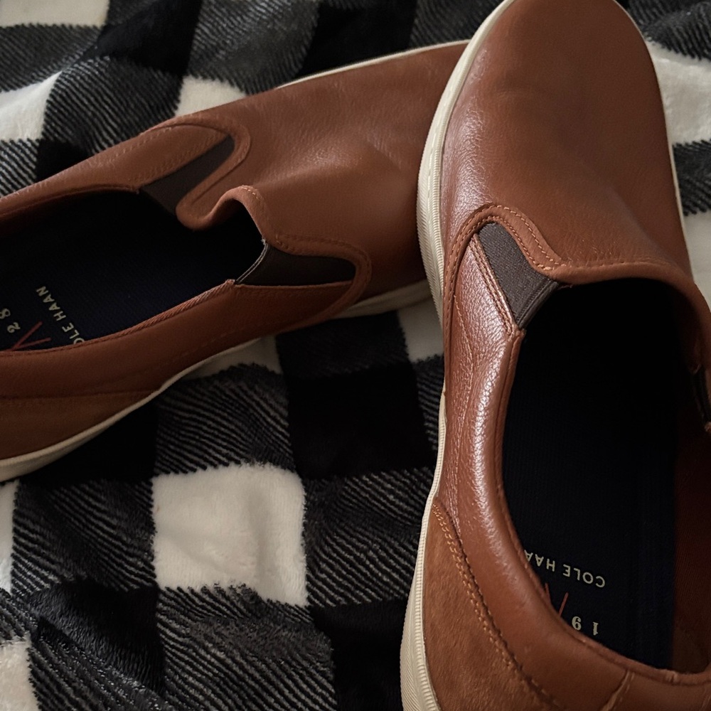 Cole Haan Men's Tan Leather Slip-Ons
